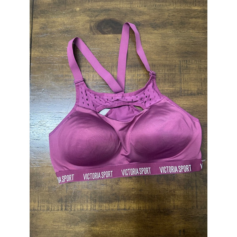 Victoria Sport Incredible Lightweight Sports Bra Plum‎ Purple 36B Laser Cut